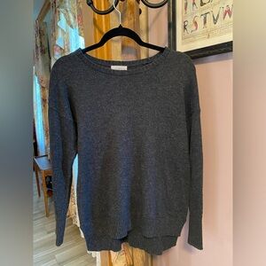 NWOT AnnTaylor Loft size small soft grey sweater, longer back, long sleeve